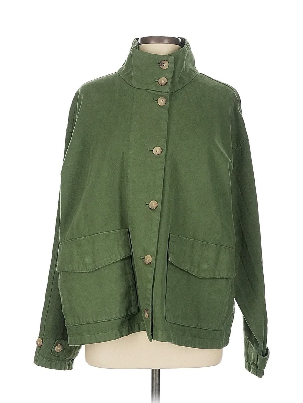 J. Crew Olive Green Cotton Utility Jacket